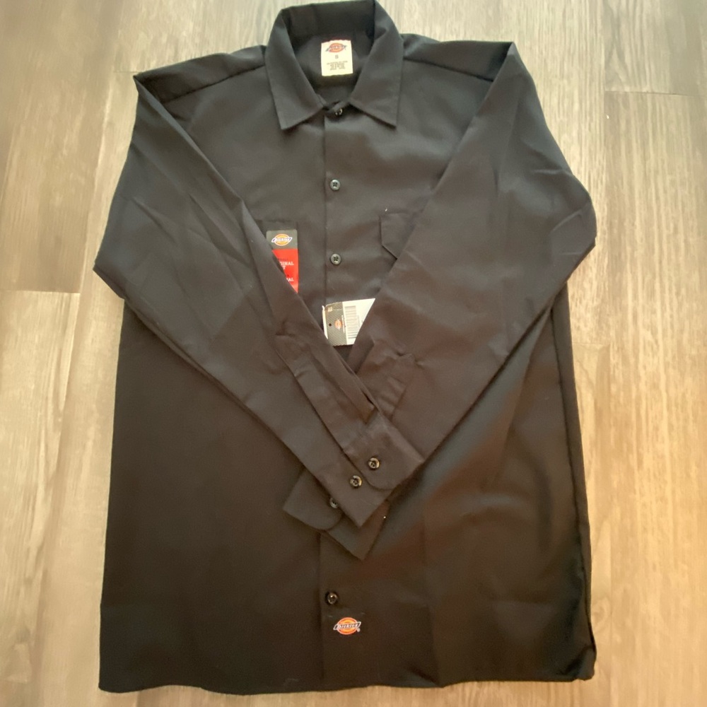 Black long sleeve original dickies work shirt